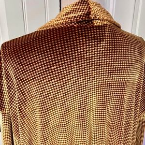 Lebowski Robe Vintage Cabana Club Brown & Gold Herringbone Robe Size L